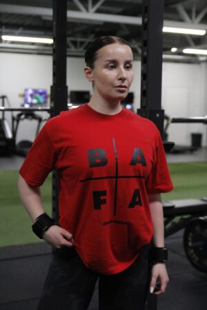 Red Unisex Oversized Bafa Fitness Signature Shirt